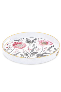 Poppies, stylowa taca melaminowa, wym.4x33x33cm