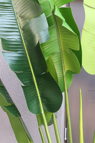 Bananowiec Concrete Bowl 3, sztuczna roślina w donicy	