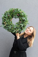 Jak Żywy, wianek iglasty, śr.45cm