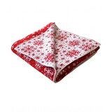 Danish Snow, dwustronny świąteczny koc pled, czerwony, wym.100x150cm 