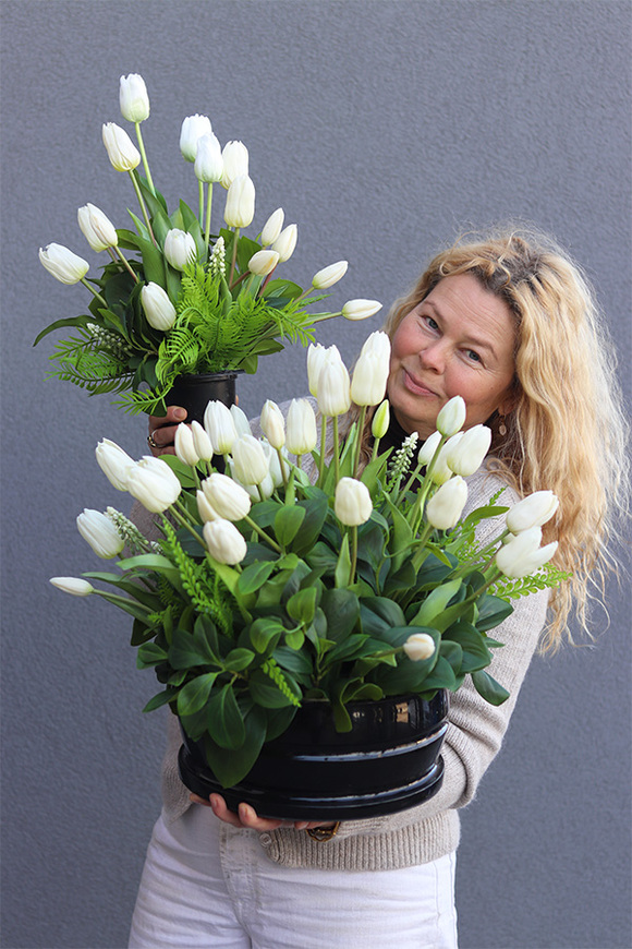 Deluxe Amsterdam, bukiet nagrobny we wkładzie do wazonu