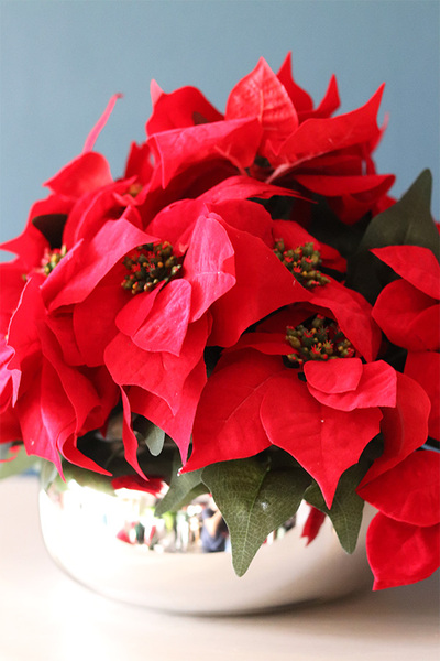 Gwiazda Betlejemska Pompadour, wysokiej jakości sztuczna roślina