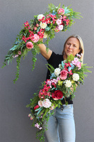 Small Flowers, dekoracyjna girlanda kwiatowa z suszem