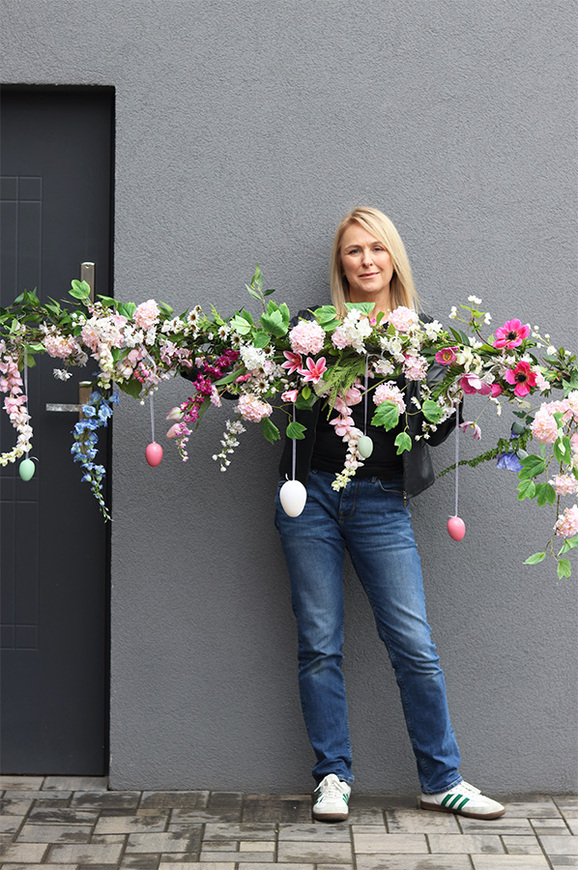 Pastellita, dekoracyjna girlanda wielkanocna z zawieszkami