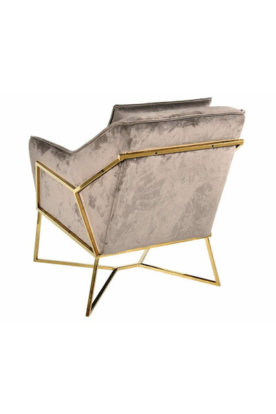 Glamour Mokka, fotel welurowy