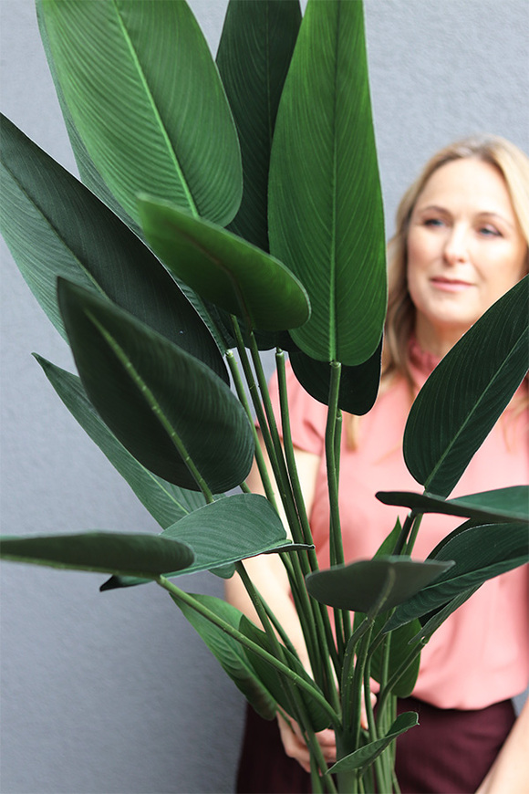 Strelicja Zielona, wysokiej jakości sztuczna roślina