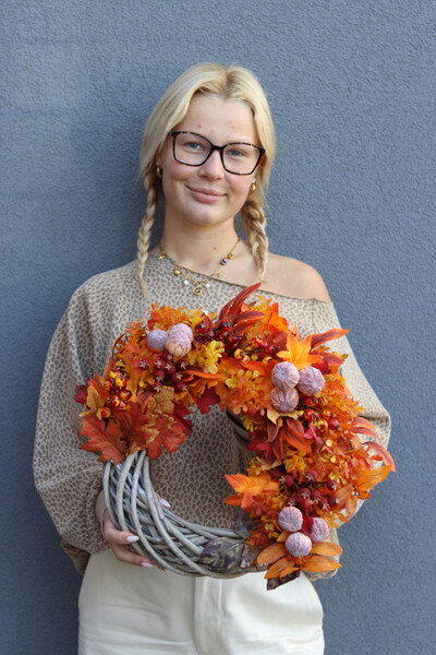 Zalissa, asymetryczny jesienny wianek