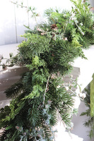 Green Forest, zielona girlanda na kominek