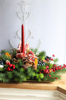 bożonarodzeniowy stroik na tacy, Wigilijna Radość 2