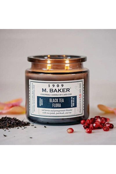 Black Tea Flora, sojowa świeca zapachowa w szkle, M Baker