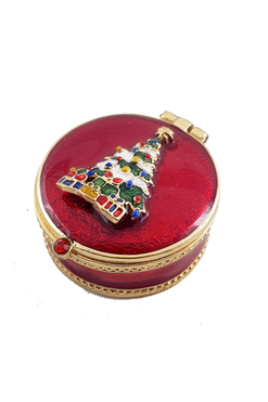 XMAS Mood, szkatułka świąteczna, czerwona, wym.2x4x4cm