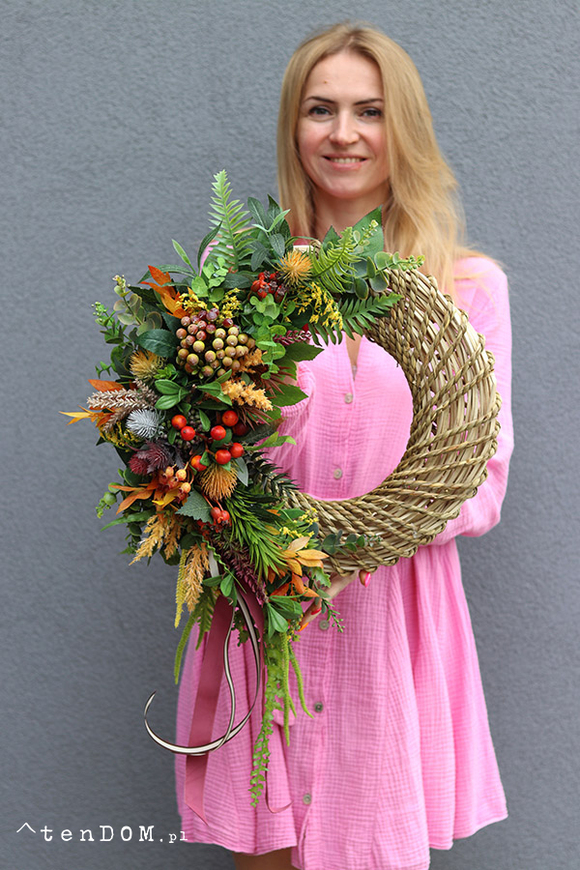 Jesienne Powitanie, jesienny wianek na drzwi