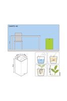 Canto Premium LED, podświetlana doniczka z nawadnianiem, antracyt