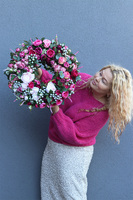 Pink Beliste 2, amarantowy wianek na drzwi