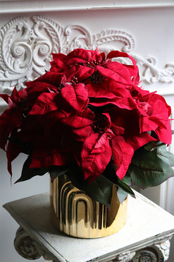 Gwiazda Betlejemska Gold Moment, wysokiej jakości sztuczna roślina, wys.47cm