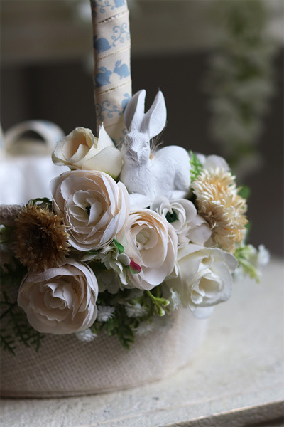 dekorowany koszyczek wielkanocny, Ulla, wys.34cm