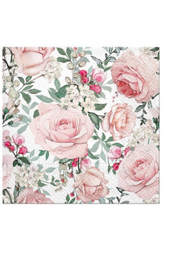 Gorgeous Roses, serwetki papierowe z nadrukiem, kpl.20szt
