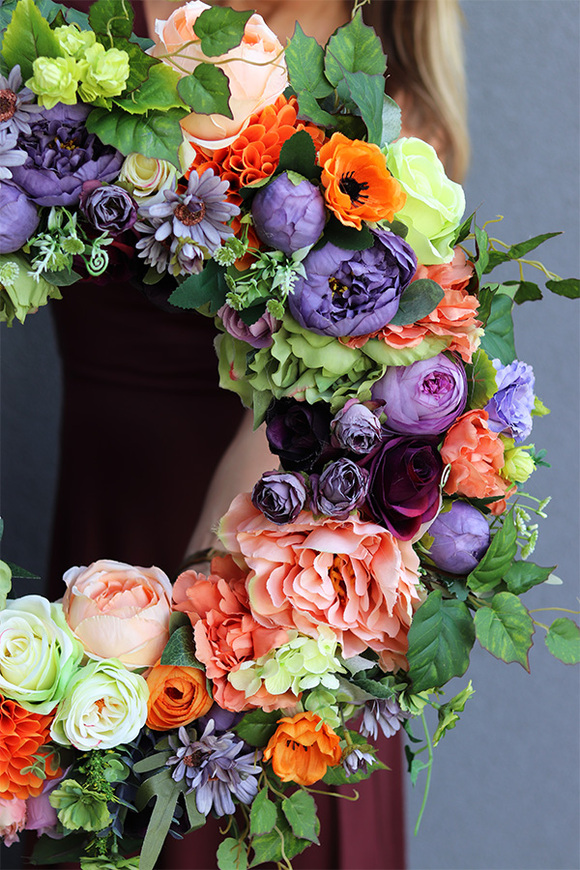 Kolorowa Faeria, wianek na drzwi