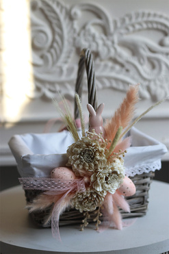 Pudrova Wielkanoc, dekorowany koszyczek wielkanocny, wys.26cm