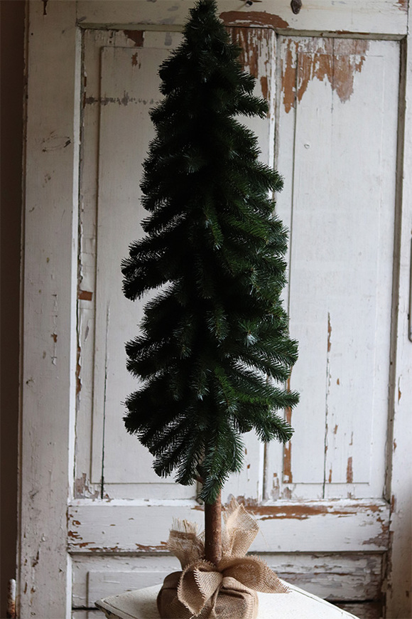 Zielona Panna LED, dekoracyjna choinka sztuczna w jucie