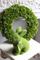 elegancki wysokiej jakości zielony wianek, Poczuj Wiosnę, śr.49cm