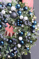 Bombkowo, zjawiskowy bożonarodzeniowy wianek, śr.34cm