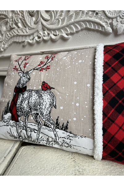 Christmas Mood, poszewka dekoracyjna świąteczna, Renifer	