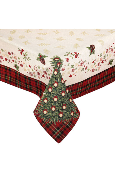 Tartan Xmas, świąteczny obrus gobelinowy	