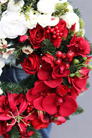 Polska, okazały wianek / stroik patriotyczny, śr.48cm 