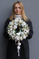 Wśród Jabłoni, wianek dekoracyjny z ptaszkiem