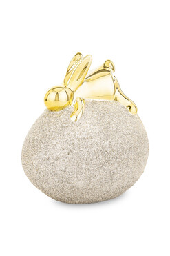 Egg Glamour, figurka wielkanocna jajko i zajączek A, wym.12x11x8cm
