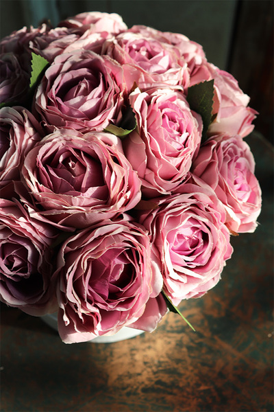 flowerbox z fioletowymi różami, Graciosi, wym.23x25cm