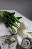 April New, bukiet tulipanów silikonowych Biały