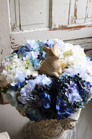 Caryca Blue Garden, wianek wielkanocny z zajączkiem, śr.48cm