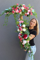 Small Flowers, dekoracyjna girlanda kwiatowa z suszem