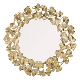 Ginko lustro w ozdobnej ramie, śr.90cm