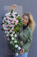 Clear Design Angel Rose, dekoracja nagrobna na płycie, wym.90x35cm 