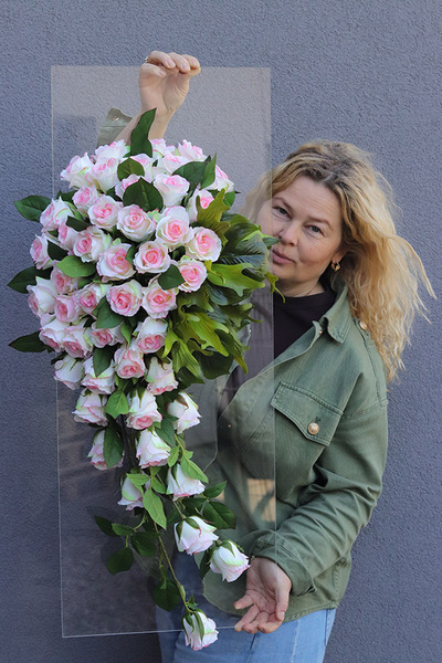 Clear Design Angel Rose, dekoracja nagrobna na płycie, wym.90x35cm 