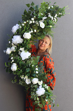 Sicilia Natural, elegancka girlanda ze sztucznych kwiatów, dł.160cm 