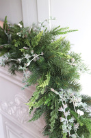 Green Forest, zielona girlanda na kominek