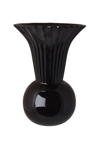 Lilith, ceramiczny wazon, czarny, wym.18x18x25cm