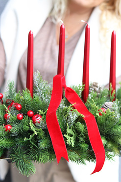 Reddena, adwentowy stroik na stół, wym.35x50x35cm