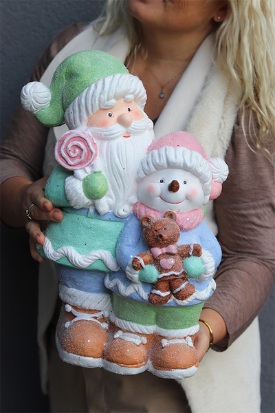 Candies, figurka świąteczna Mikołaj i Bałwanek