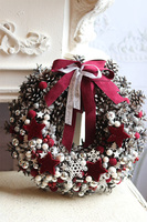 Szyszki&Bordo, świąteczny wianek dekoracyjny