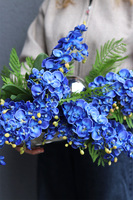 Dekoria Orchidelia Blue, niebieski storczyk w łódce