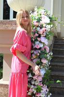 Malediwy Pink, różowa girlanda ze sztucznych kwiatów