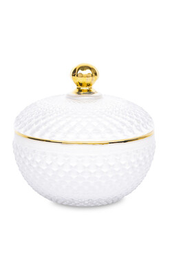 Padwa White Wide, dekoracyjny pojemnik amfora, wym.11x12cm