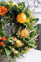 Ptaszek na Drzewie, wianek dekoracyjny z ptaszkiem