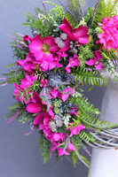 Magenta Love, asymetryczny wianek na drzwi