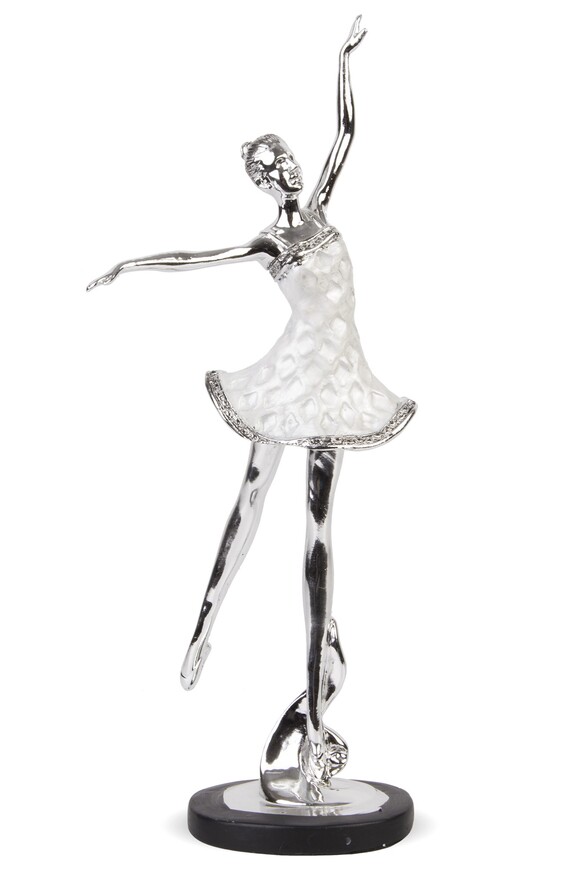 Balerina Glamour, figurka srebrna, wym. 37.5x12x8cm 